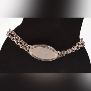 Speidel Vintage Silver Tone Oval ID Bracelet Engraved with Margi